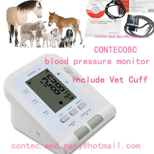 sale ,CE FDA,New ,CONTEC08C Digital Blood Pressure Monitor for VET ,NIBP+cuff+SW