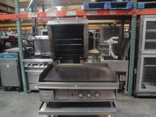 lang 36&#034; clam shell hood with 12&#034; griddle 36&#034; overall length electric 3 phase