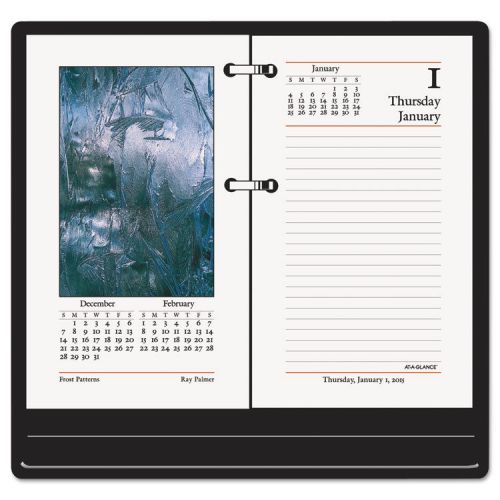 AT-A-GLANCE Recycled Photographic Desk Calendar Refill, 3 1/2&#034; x 6&#034;, 2015