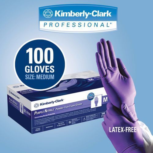 Kimberly Clark Purple Nitrile Exam Gloves 100ct, Size - Medium