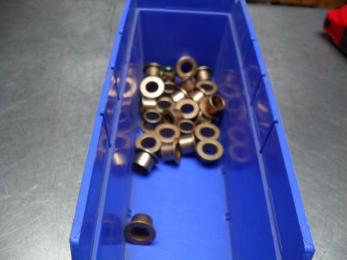 Qty 27 -oil impregnated bronze flange sleeve bearing 1/2&#034; id x 5/8&#034; od x 1/2&#034; l for sale