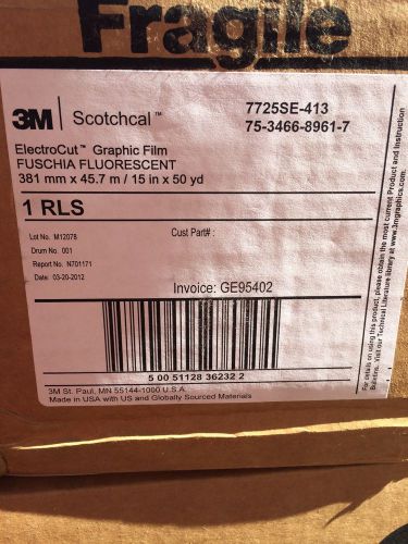 3M SCOTCHCAL ELECTROCUT GRAPHIC FILM - FUSCHIA FLUORESCENT - ****NEW****