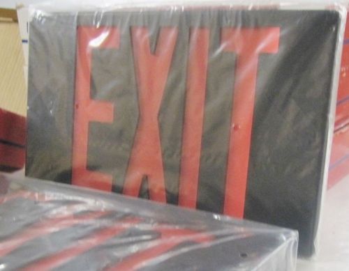 10-nib cooper all pro emergency ap60rbk black thermoplastic red led exit signs for sale