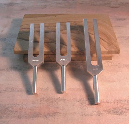 MILTEX Tuning Forks, Aluminum Alloy, 3 pcs. Tuning Forks, 2-1024 hz , 1-512 hz