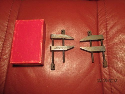 Machinist lathe mill starrett 161 b pair of parallel machinist clamps in box for sale