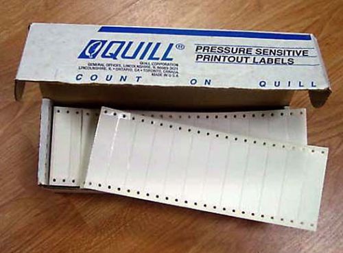 New quill continuous pressure sensitive dot matrix labels  5000 3 1/2&#034; x 15/16&#034; for sale