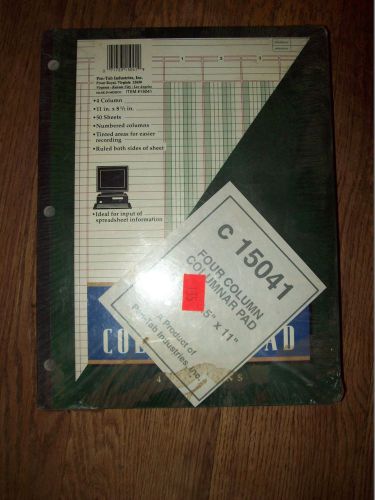 LOT OF 6 Columnar 4 Column Pad PEN-TAB