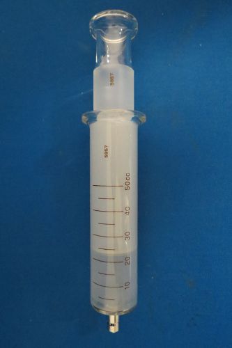 Bd yale glass syringe w/ metal luer -lok tip reusable 50cc for sale