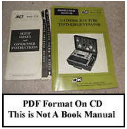 B&amp;K Precision 470 CRT Tester Rejuvenator B K Instruction Manual, Setup Chart CD