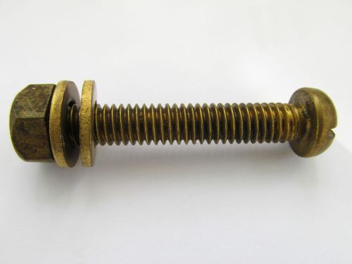 2 x 7.8 x 48mm. slotted round head,solid brass screws. for sale