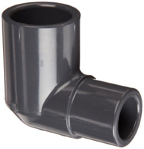 Spears 809 Series PVC Pipe Fitting  90 Degree Elbow  Schedule 80  1&#034; Spigot x 1&#034;