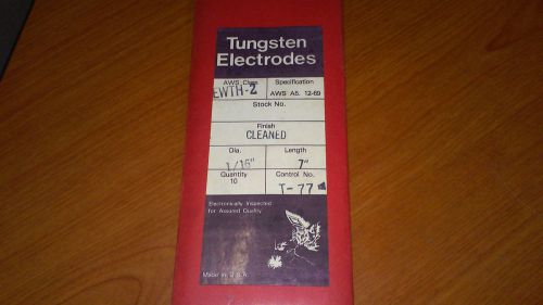 Pack of 7 EWTH-2 Tungsten Electrodes 1/16&#034; x 7&#034;