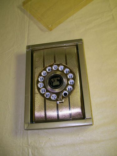 Vintage eagle gold tone rotary dial telephone address book/organizer for sale