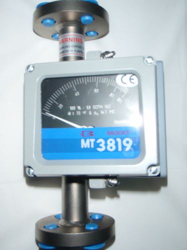 Brooks mt 3819 variable area flowmeter  3819b11aajga1aa 1.8 scfm hcl for sale
