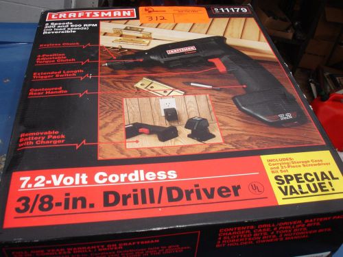 3/8&#039; cordless drill/driver nib w/carrying case 7.2 v w/bit set for sale