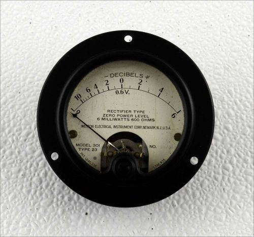 Vintage bakelite weston model 301 type 23 decibel meter tested -working for sale