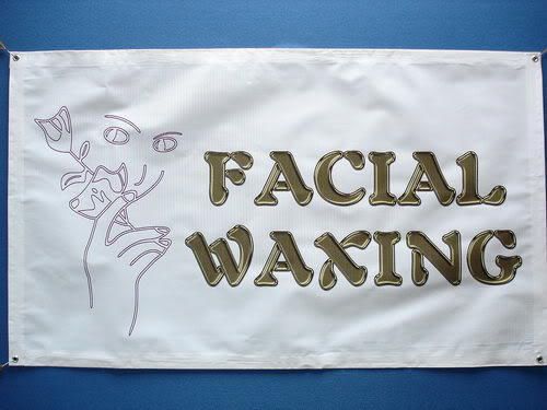 z046 Facial Waxing Open Beauty Salon Banner Shop Sign