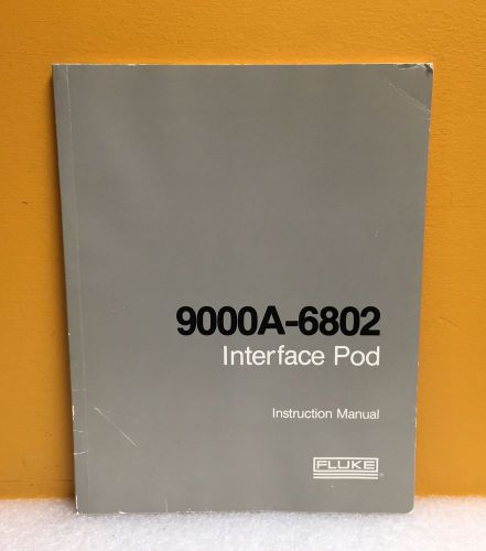 Fluke pn# 649392 9000A-6802 Interface Pod Instruction Manual