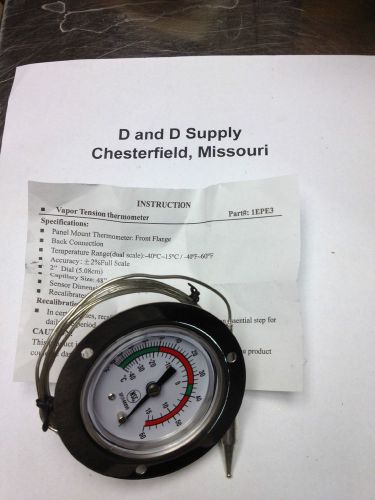 Analog Panel Mt Thermometer,-40 to 60F, 2&#034; Dial, 1EPE3
