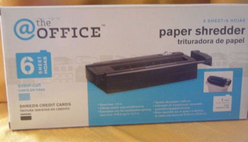 -The Office 6 Sheet Paper/Credit Card Shredder- strip-cut