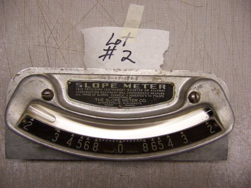 VINTAGE SLOPE METER HIGHWAY CONSTRUCTION MACHINERY SLOPE METER COMPANY LOT#2