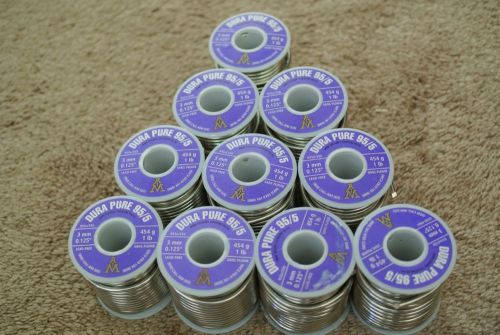 95/5 Solder for Plumbing Dura Pure lead free 10 Rolls Silver Bearing