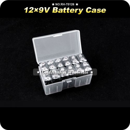 1pc clear tough battery storage case for nikon canon li-ion  12x9v battery for sale