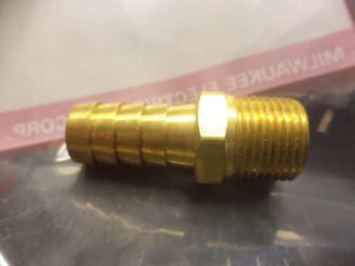 2 pc. lot barbed brass hose coupler p/n bpn43 1/2&#034; hose 3/8&#034;mpt for sale