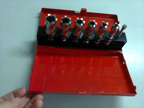 Magnetic drill hss rapid annular cutters 7 piece hss set new for sale