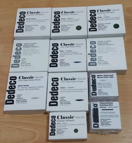 Dedeco rubber wheels dental lab jewelry jewellery industrial great value 11packs for sale