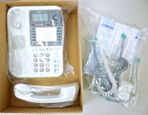 Lot: pair of sony it-m602 2-line desk set corded wired phones like new in box es for sale