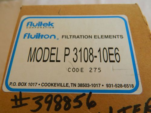 Fluitron High Pressure Filter Element - Model P3108-10E6 CODE 275 NEW