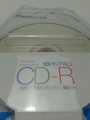 Memorex Printable CD-R 10PK FREE SHIPPING