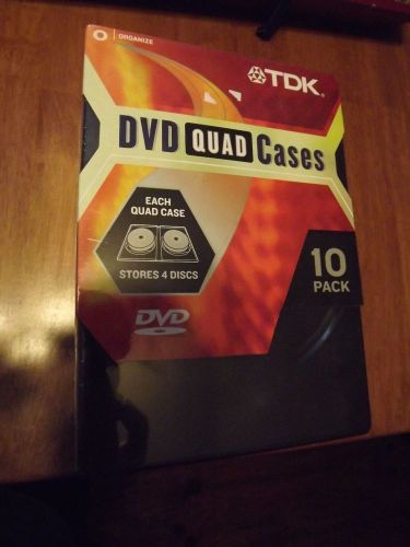TDK Black Quad 4 Disc DVD Cases - 10 Pack - Free Shipping!!!