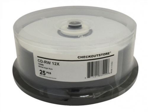 600 CheckOutStore CD-RW 12X 80Min/700MB White Inkjet