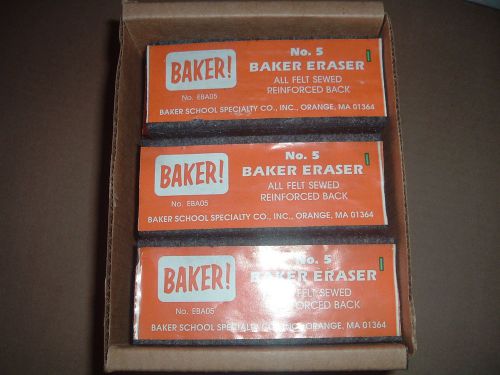 Baker No. 5 Felt Eraser 12 pack NEW!