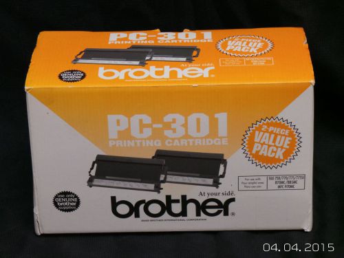 Genuine Brither PC-301 Printing Cartridges-2 Pack- NIB Fax 750 770 775