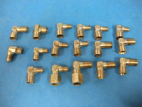 Brass Compression 10mm, 13mm Elbow Fitting Lot of 17