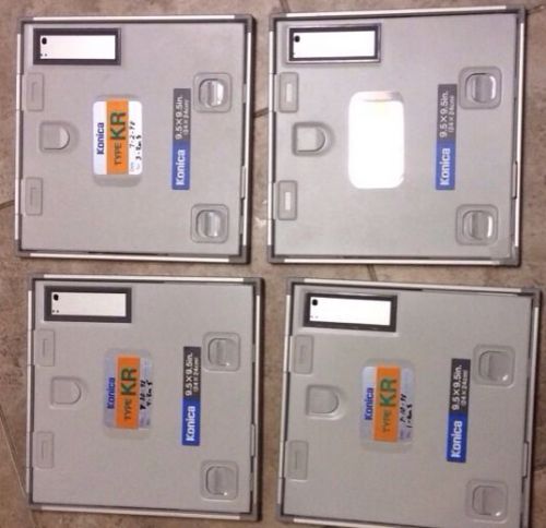 Lot Of 4 Konica Minolta X-ray Cassettes Type KR 9.5x9.5 Very Clean