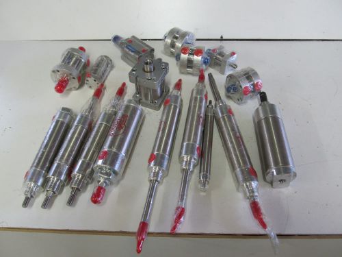 Lot of 17 NOS Small BIMBA AIR CYLINDERS  NEW OLD STOCK Pnumatic MRS FOD FS M FSD