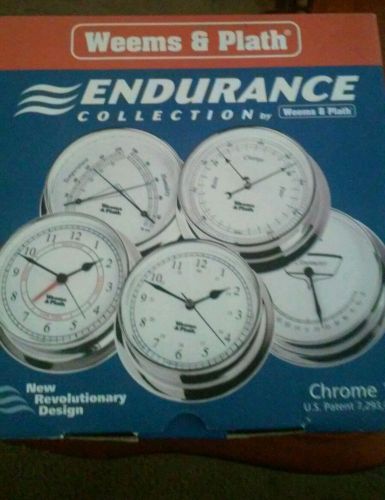 Weems &amp; Plath Endurance 125 Chrome Time &amp; Tide Clock 540500
