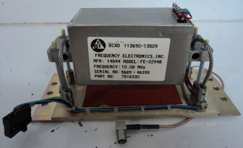 FEI Model FE-2294B Crystal Oscillator OCXO Frequency Standard 10 MHz P/N 7516330