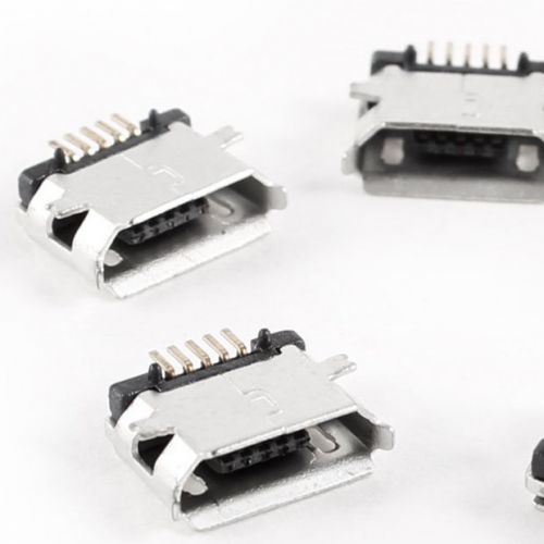 5 Pcs Micro USB Type B Female Socket 180 Degree SMD SMT Jack CT