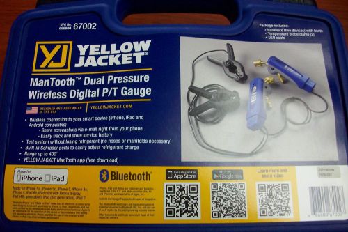 YELLOW JACKET MANTOOTH DUAL PRESSURE WIRELESS DIGITAL P/T GAUGE 67002