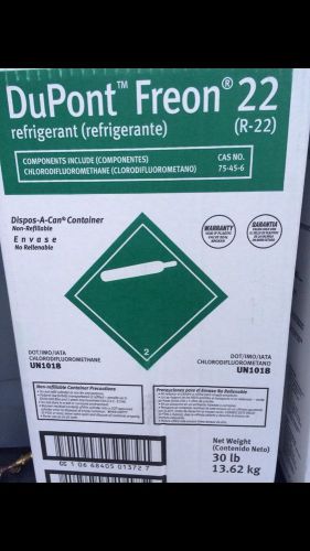 Dupont Freon Refrigerant R22 30 lb.10 For Sale. No Shipping Local Pickup Only