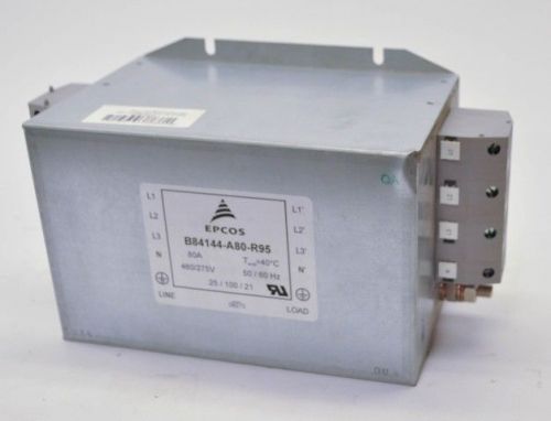 EPCOS B84144-A80-R95 Electromagnetic Interference Filter 80A 480/275V 3-Line