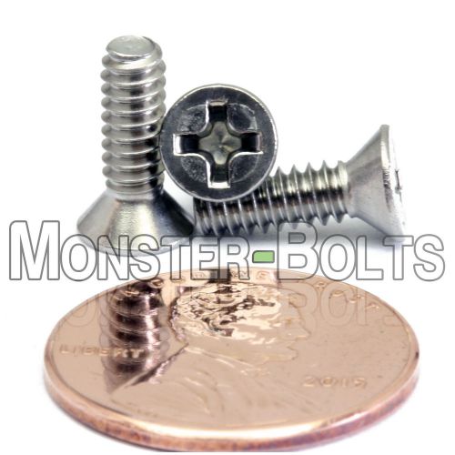 #6-32 – phillips flat head machine screws 82° countersunk 18-8 stainless steel for sale