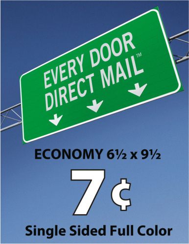 800 EDDM Every Door Direct Mail ECONOMY Size Single-Sided Full Color