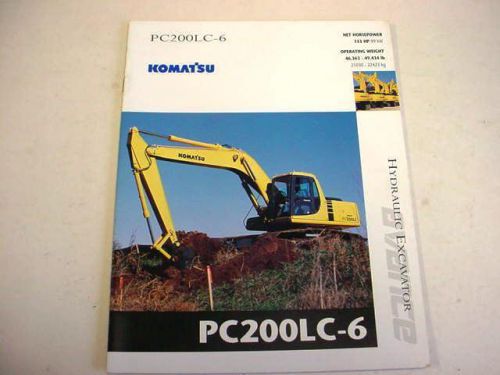 Komatsu PC200LC-6 Hydraulic Excavator Color Brochure