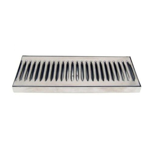 Beer Bar Kegerator Tap Stainless Steel Drip Tray 12 x 5 No Drain Surface Mount